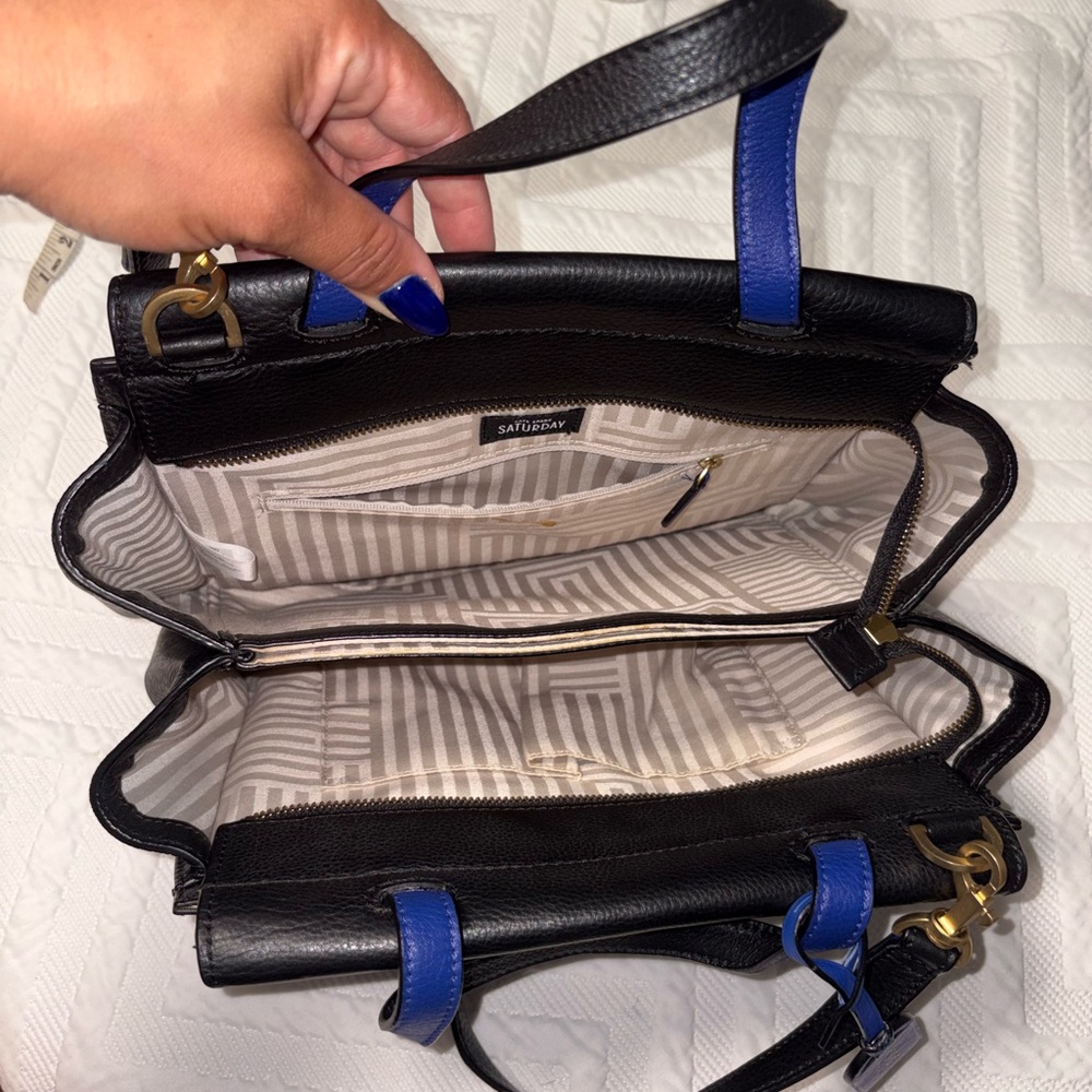 Kate spade Saturday , Stylish Black and Blue Women's leather  Bag - Picture 10 of 16